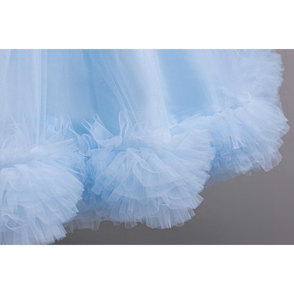 Children's Mesh Gowns Pom Pom Princess Dresses Medium and Large Children's Dresses Dresses Girls' Weekend Costumes  Girl's Favourite Dress