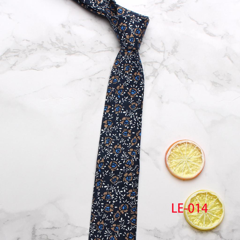 Men And Women British Casual Small Personality Pattern 6.5Cm Narrow Floral Cotton Tie