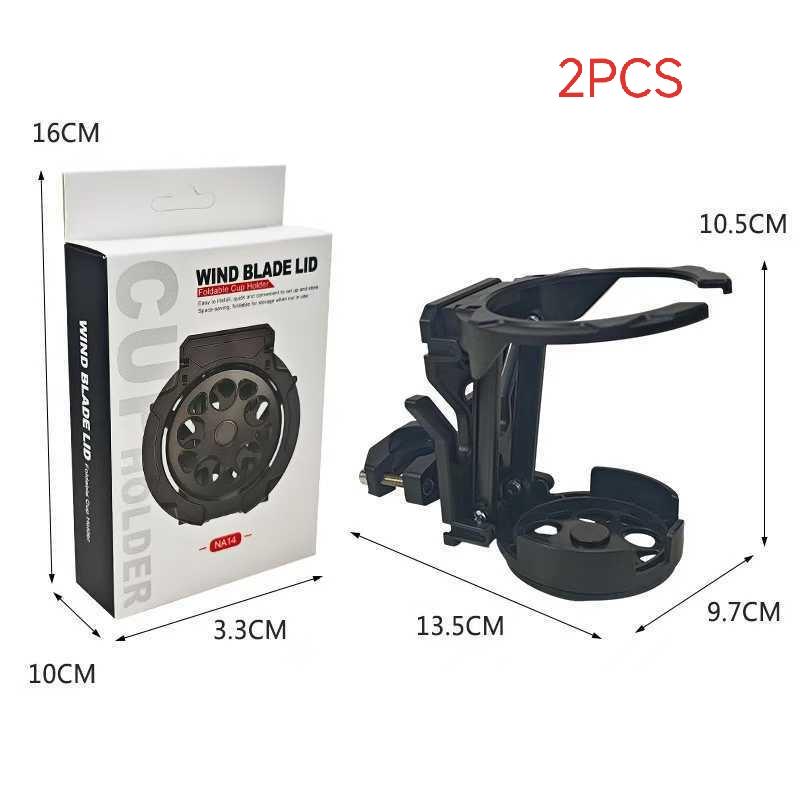 1/2Pcs Water Cup Bracket Holder Accessories Foldable Turntable Motorcycle Cup Holder For Handlebar Motorcycles Bottle Holder