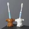 Cute Animal Tooth Brush Holder Pen Holder Bathroom Toilet Tooth Holder Toothpick Organizer Home Decor Bathroom Accessories