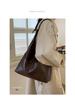 Retro Large-Capacity Textured Shoulder Bag - Women's Fashion Versatile Tote for Autumn/Winter