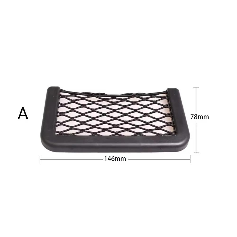 Car Organizer Mesh Storage Bag Net Pocket Mobile Phone Holder Auto Accessories Multi Function Car Storage Net Pocket