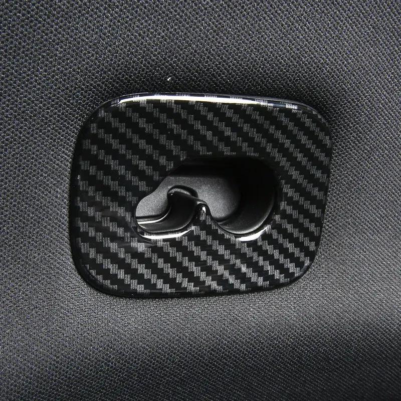 Carbon Fiber Pattern Car Stickers Rear Roof Hook Frame Decoration For Porsche Cayenne 2018- Cover Trim Interior Accessories