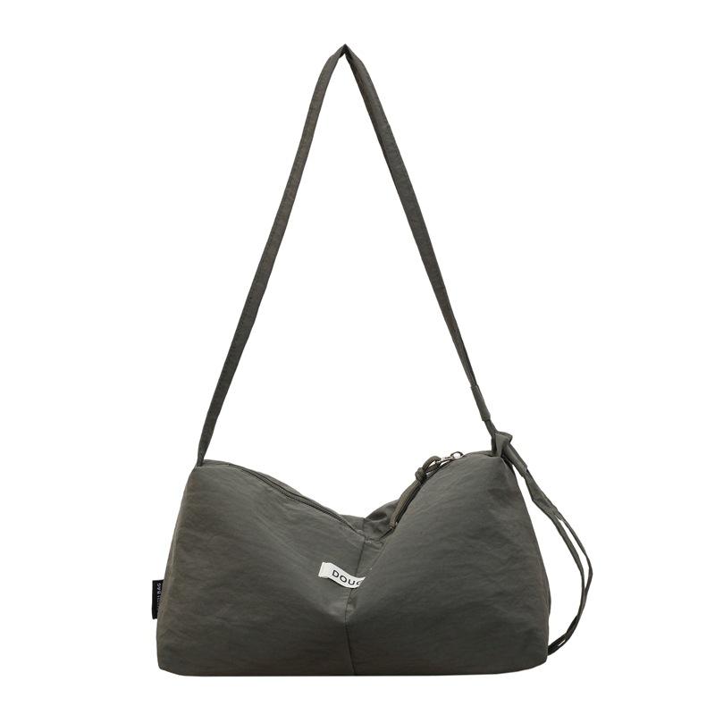 Casual Nylon Hobo Shoulder Bag with Zipper Closure Crossbody Purse for Women Daily Travel