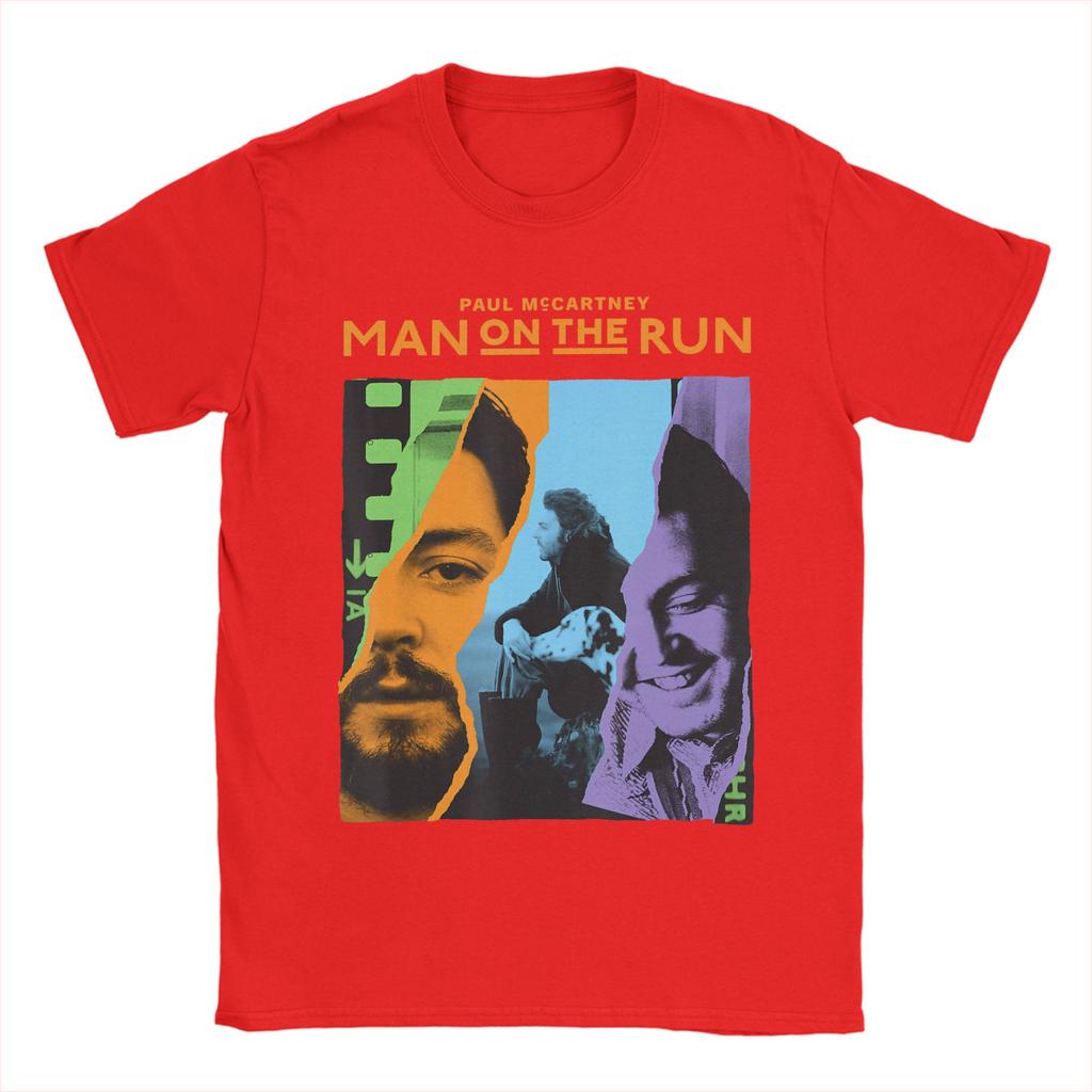 Exclusive Paul McCartney Man On The Run Filmstrip Cotton T-Shirt For Men's T-Shirts Harajuku Tee Shirt Big Size Cheap Tops