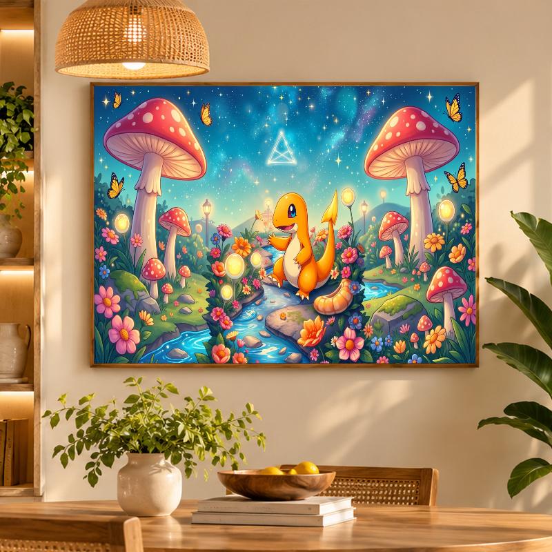 5D Diamond Painting Charmander DIY Full Drill Diamond Art Kit Home Decoration