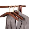 Minimally Nordic Style Light Luxury Wooden Clothing Hanger North American Black Walnut Color Clothes Hanger Drying Organizer