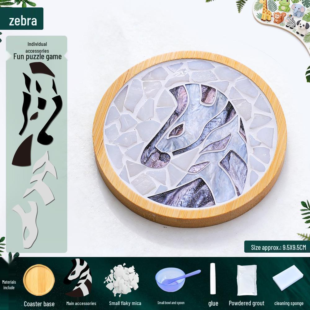Mosaic Coaster DIY Kit: Creative Handmade Collage Art Set