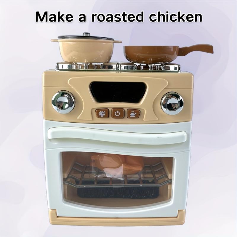 Set da cucina giocattolo per bambini Include Forno, Padella, Coperchio, Pentola per zuppe, Piastra, Fornello per pollo arrosto Giocattolo divertente per cucinare per bambini dai 3 anni in su, Cucina per bambini