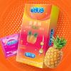 10pcs With Ribbed Spikes Men's Condoms Deep Stimulation Ultra Thin Condoms For Men Pineapple Flavor Sleeve For Penis Sex Toys