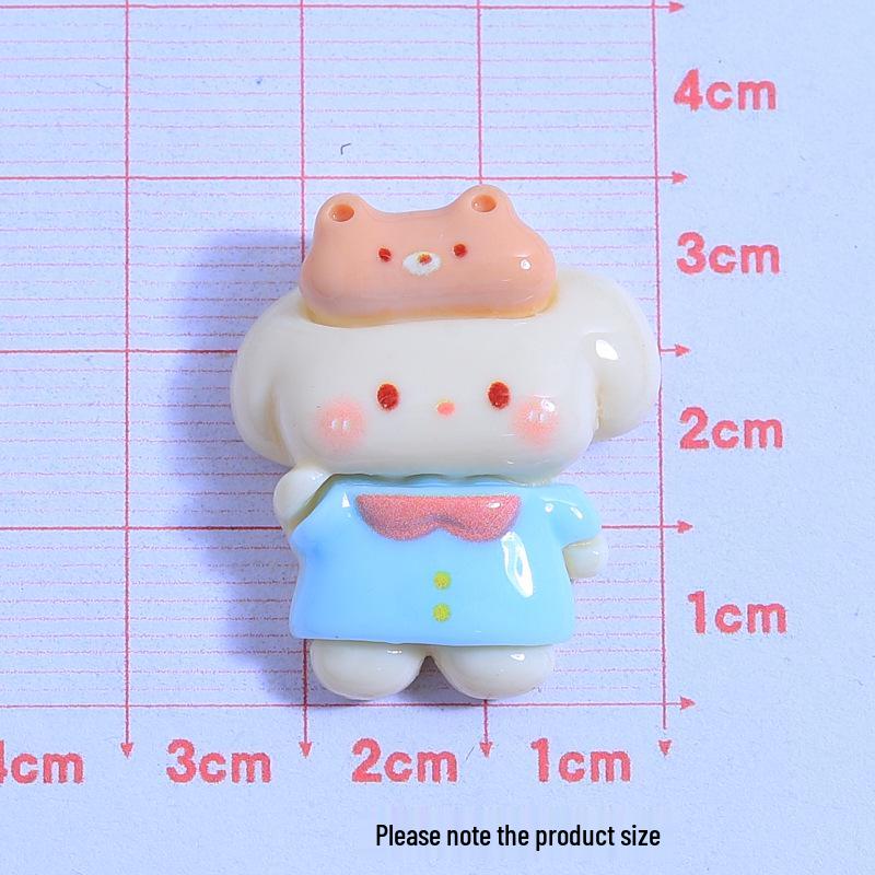 Cartoon Rabbit & Duck Resin Accessories - Shoe Buckles & Hair Clips