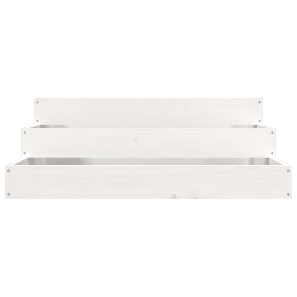Planter Box White 78x78x27 Cm Solid Pine Wood