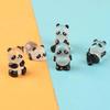 1-10pcs Glowing Panda Mini Figurines Miniature Panda Micro Landscape Ornament Glowing In Dark Miniature Flower Potted Decor