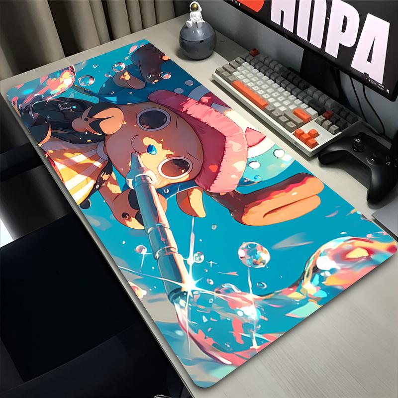 Large Mouse Pad Kawaii Computer Mousepads One Piece Tony Tony Chopper Anime Mousepad Antifray Game Keyboard Pad Rubber Mausepad