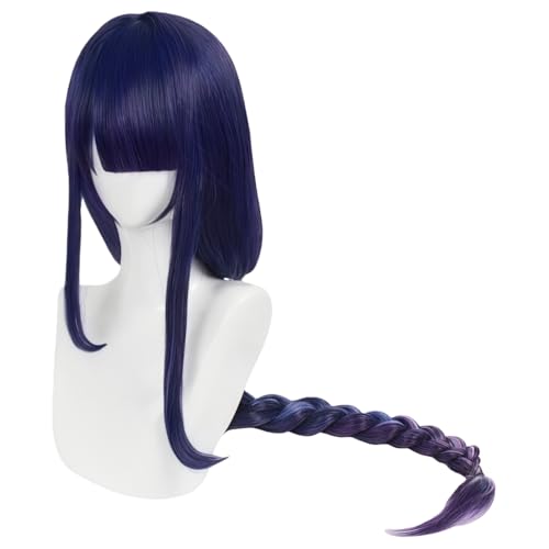 Genshin Impact General Raiden Wig, Heat-Resistant, Cosplay Wig with Net, for Events, School Festivals, Cultural Festivals, and Photo Shoots. Thunder G