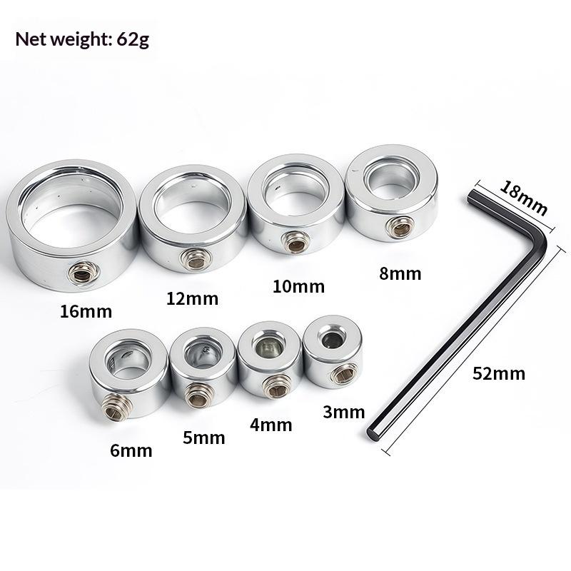 Drill Bit Depth Stop Collar Set 8 Sizes Stainless Steel Drill Stop Rings With Hex Wrench For Woodworking Metal Drilling
