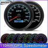 Velocímetro GPS de 110MM com Antena GPS para Carro 12V 24V Barco Marítimo 30/60/80/120/200KMH MPH Medidor de Velocidade Odômetro 7 Cores