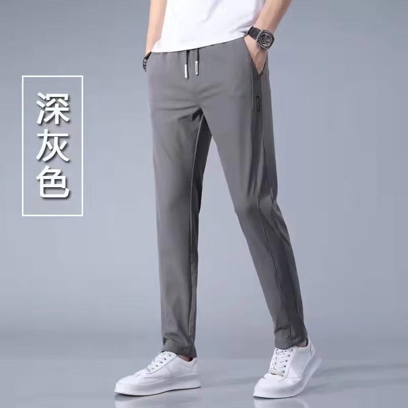 Pants Men's autumn and winter new casual pants Korean version trend straight loose velvet thickened elastic sports trousers
