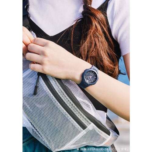 Casio Watch Babygie FOR SPORTS Pedometer Equipped with Bluetooth BSA-B100-1AJF Women's Black