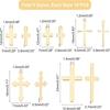 304 Stainless Steel Pendants Cross Golden 68x52x11mm 50pcs/box