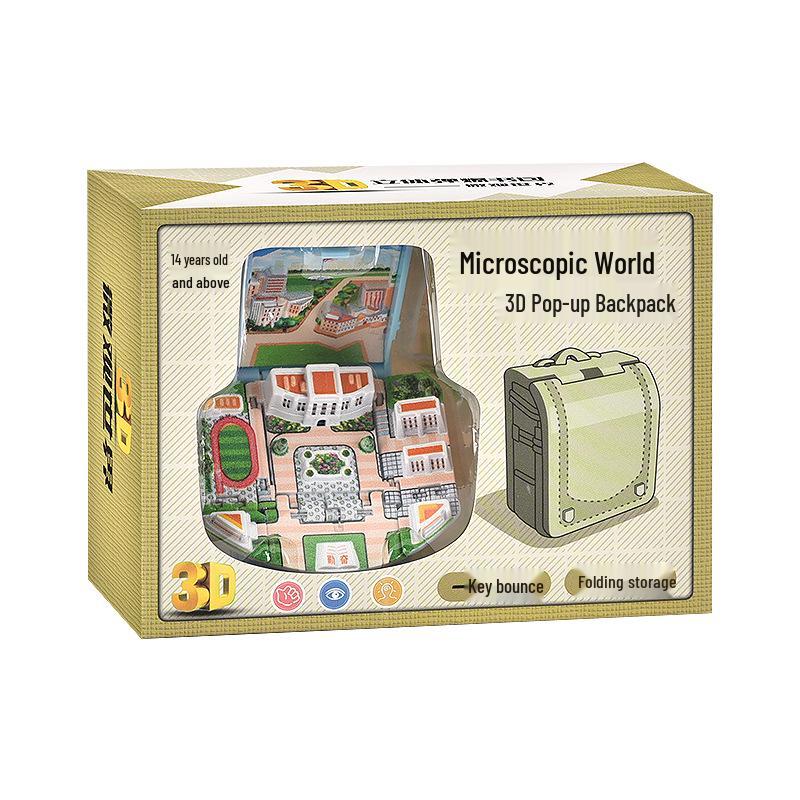 3D Dinosaur & Space Astronaut Pop-Up Keychain Book: Educational, Creative Decompression Toy