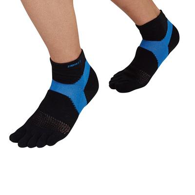 ZAMST Arch Lift Socks AS-1 (5 Fingers) Running Track and Field SS Size, Includes Both Legs, Black X Blue 376300