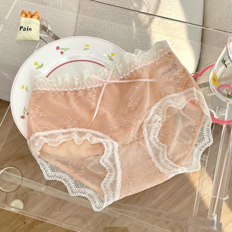 Damen-Unterwäsche, Spitzenhöschen, weich, sexy, schnell trocknende Mesh-Slips