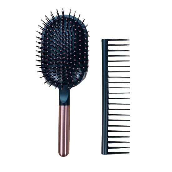 Set Pettine Spazzola per Capelli con Cuscino d'Aria Spazzola Massaggio Cuoio Capelluto con Manico Antiscivolo Antistatico