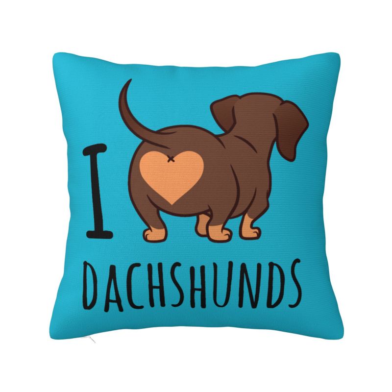 Dachshund Cushion Cover  cm Soft Sausage Badger Wiener Dog Throw Pillow Case Bedroom Decoration Bedding Sofa Pillowslip