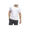 Adidas Logo Print Round Neck Short Sleeve T-Shirt Men Tops White HI5547