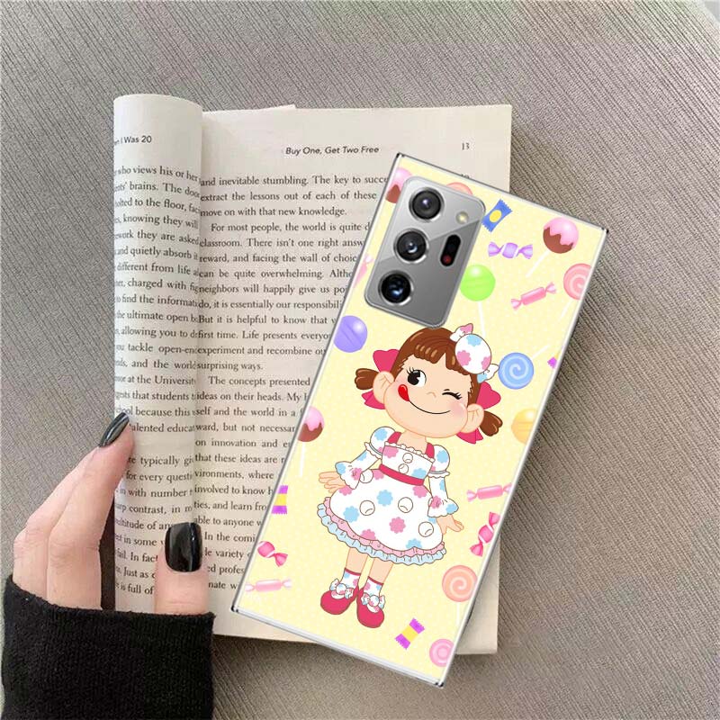 F-Fujiya M-Milky P-Peko C-chan Cartoon Phone Case For Samsung Galaxy S25 Edge S24 S23 FE S22 S26 Ultra S21 S20 S10 Plus Capa