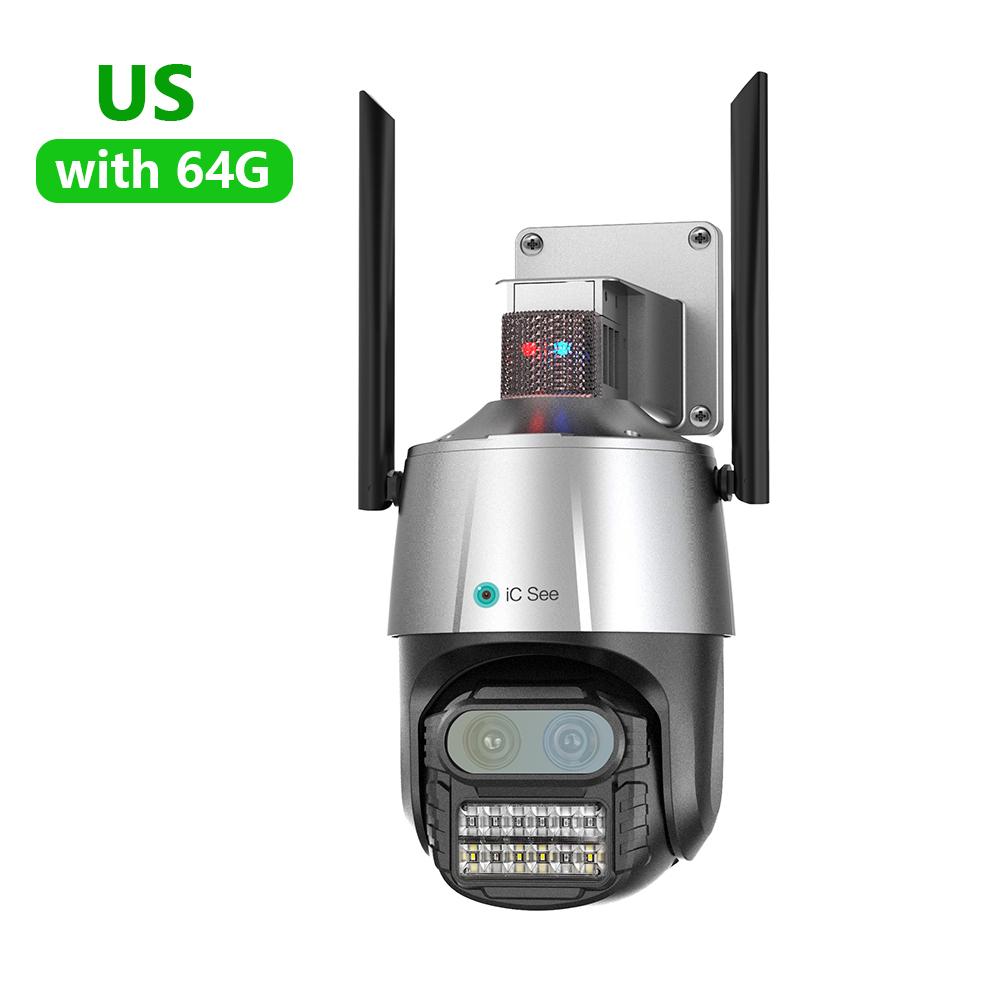 

8X Zoom 8MP 4K 2.4G WiFi Two-way Audio Human Detection Dual Lens CCTV IP Camera us with 64g
