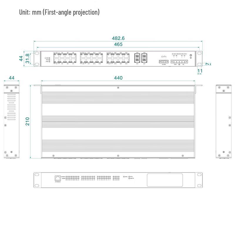 Maiwei 28-Port Gigabit Industrial Managed PoE Switch