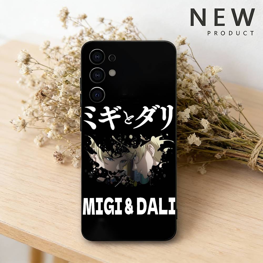 Anime Migi to D-Dali Phone Case For Samsung S26,25,24,23,22,30,21,10,9,Ultra,Plus,Lite Black Soft Case