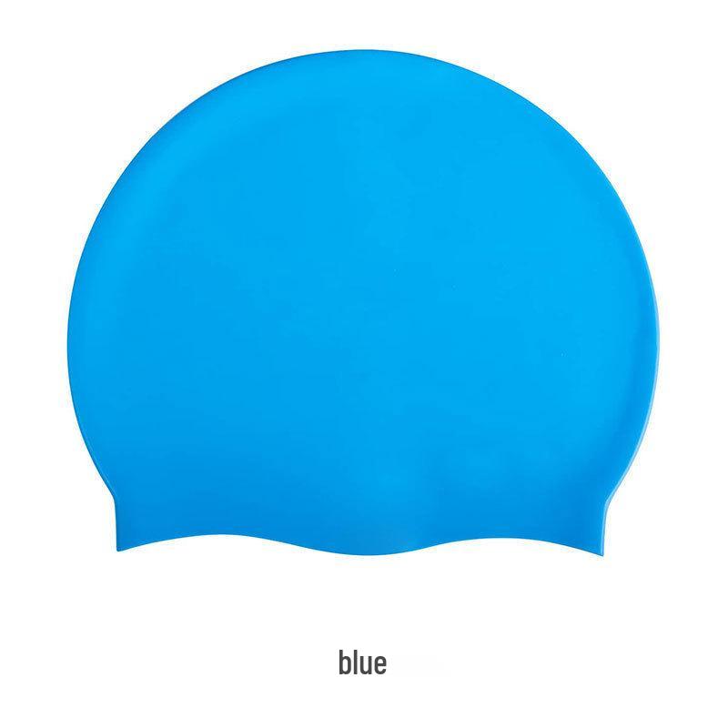 Silicone Swim Cap for Adults & Kids - Solid Color, Waterproof, Customizable Logo