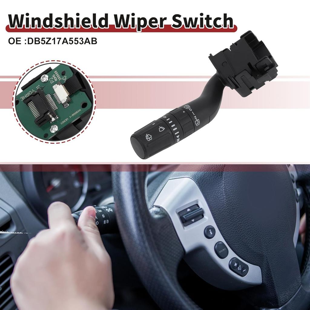 ACROPIX Front Windshield Wiper Switch Fit for Ford Explorer 2011-2015 No.DB5Z17A553AB - Pack of 1