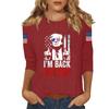 Women's Casual Fashionable Sexy Comfortable Neck Three-Quarter Sleeve Top