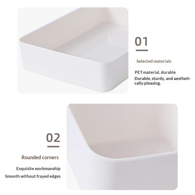 7Pcs Drawer Organizer Set, Plastic Cosmetic And Skincare Storage Boxes With Dividers For Vanity, Desktop,And Drawer Organization
