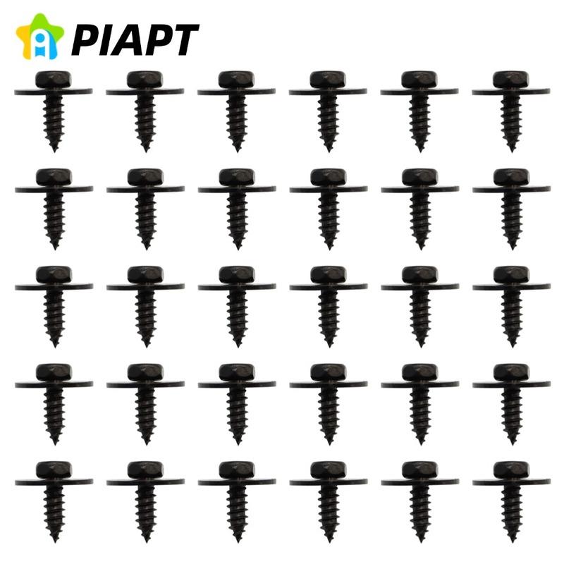 30PCS M4.8 Hex Head Sems Screws for BMW Wheel Arch Trim Underfloor Coating Rear Trim Cover Underhood Shield 07147129160