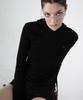 CHICKS Side Point Hoodie Long Sleeve Black