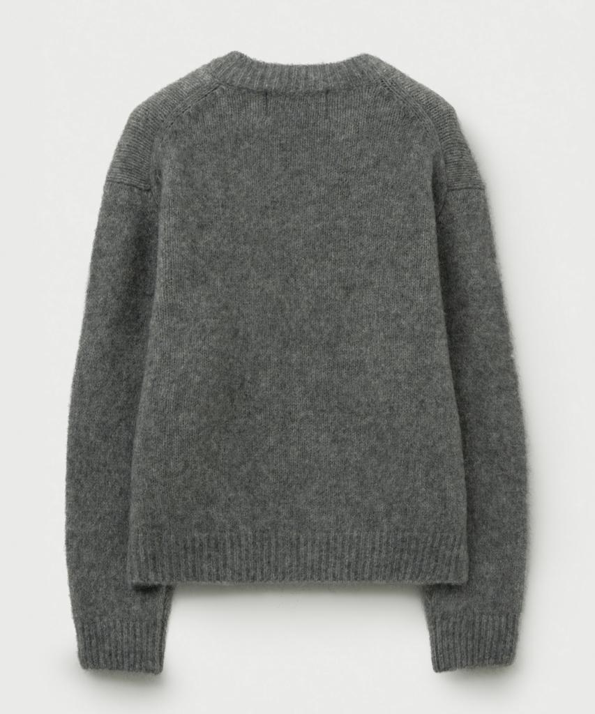Seteo Two-Tone Mohair Blend Knit Melange Gray