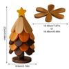 Christmas Tree Trivet 5 Pieces Foldable Wooden Trivet Heat Resistant Desk Coaster with Stand for Hot Dishes Kitchen Counter Pan