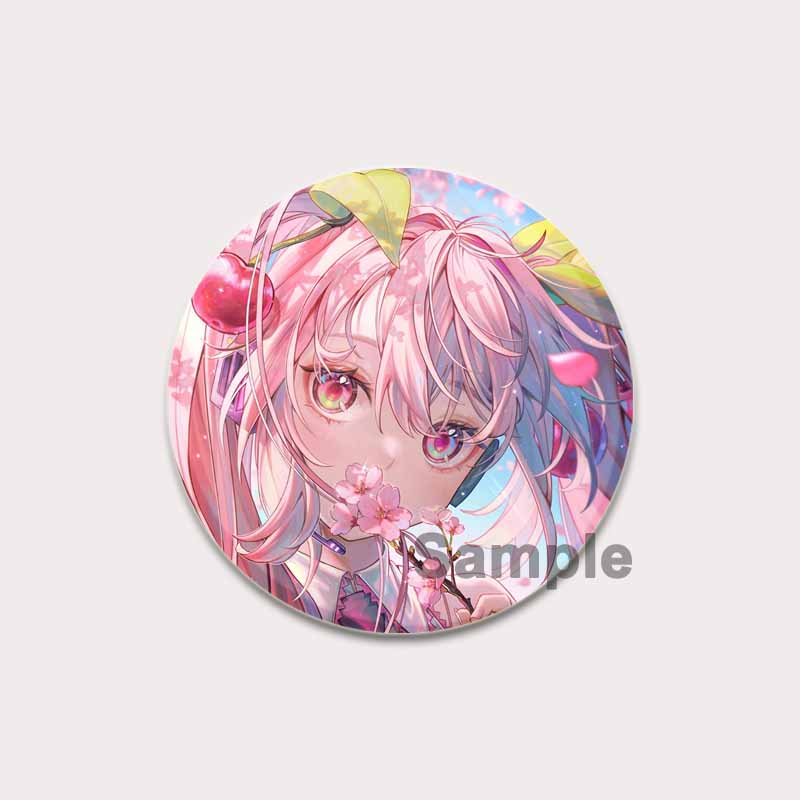 

32/44/58 мм Музична гра Рожева Брошка Міку Шпильки Мультфільм Косплей Значок для рюкзака Капелюх Декор Ювелірні вироби Аксесуар Шпилька ручної роботи Подарунки 32mm