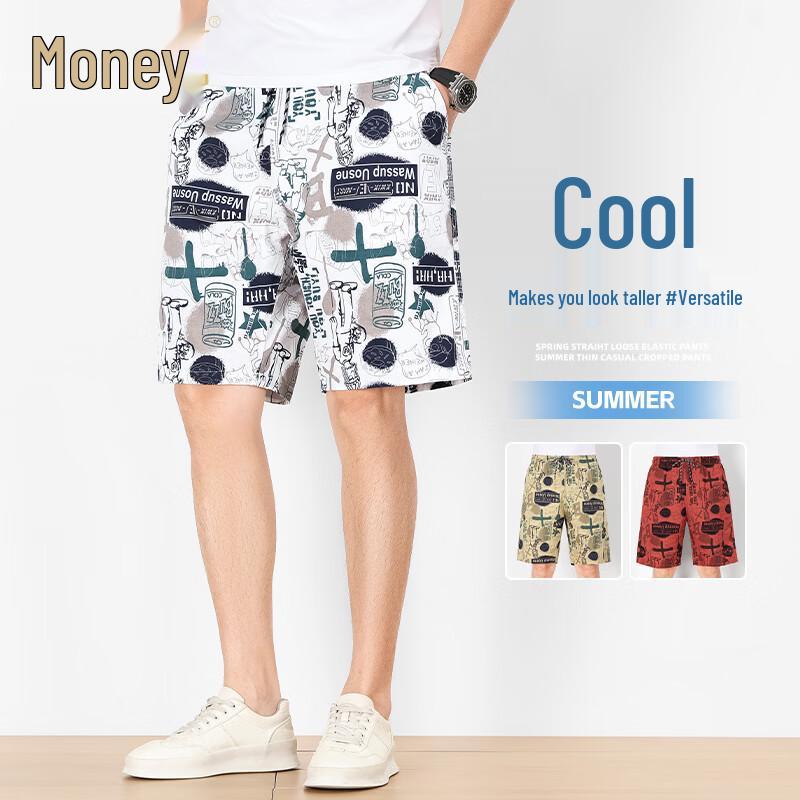 Men s Casual Printed Beach Shorts XL