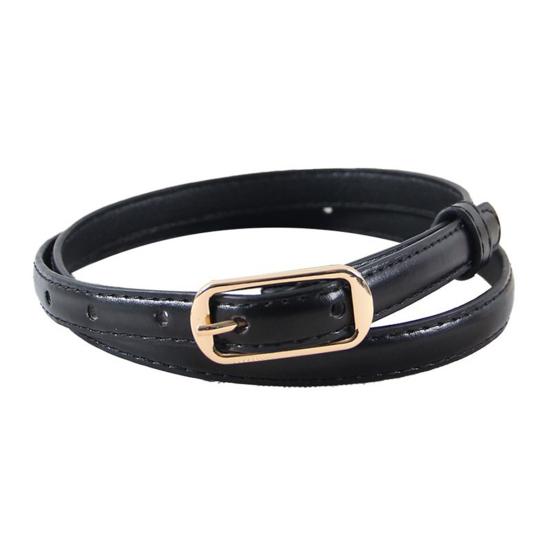 Women Belt Imitation Leather Adjustable Thin Waistband Solid Color Dresses Shirts Tops Waist Belt Versatile Fashion Accessory