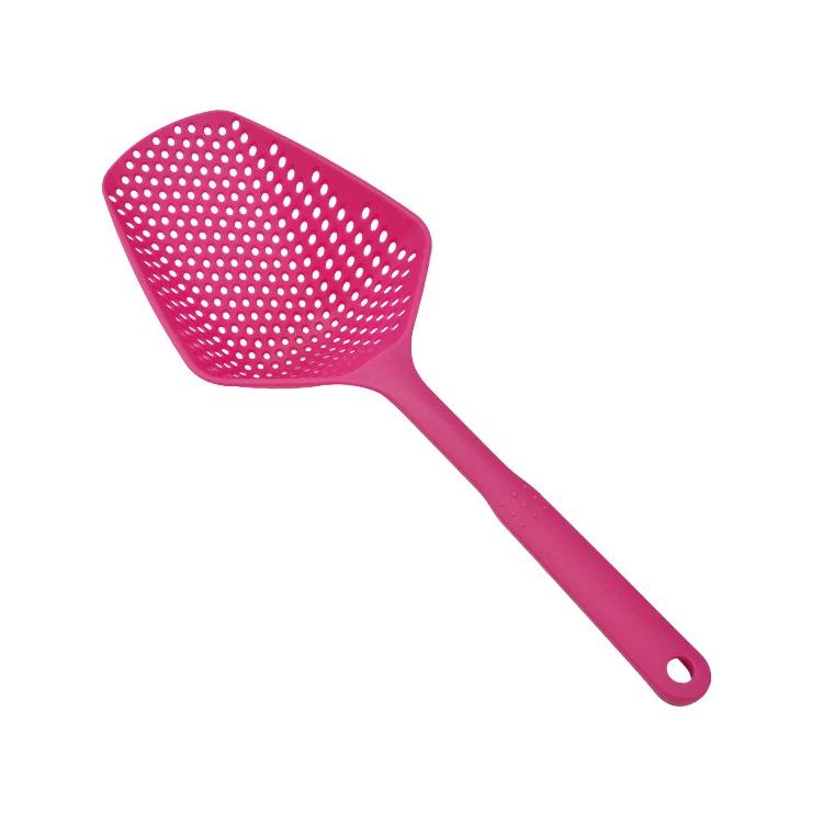 1 Pcs Colorful Nylon Soup Ladle Spoon Strainer Anti Scald Skimmer Mesh Filter Colander Kitchen Cooking Tool