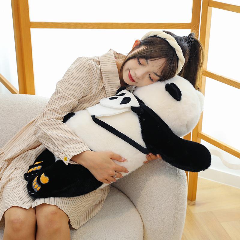 Simulation Backpack Giant Panda Plush Doll Doll Throw Pillow Cute Orchid Souvenir Gift Doll Machine Batch