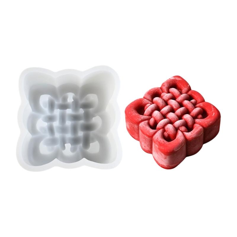 

Mousses Cake Decorating Molds Silicone Molds Chinese Knot Shape Chocolate Molds Holiday Dessert Cake Baking Tool Nonstick