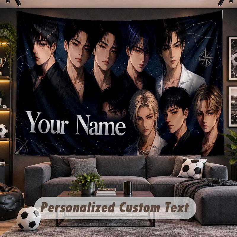 Wall Hanging Tapestry Custom NameStray Kids Pattern Personalized Printed Fabric Wall Decor