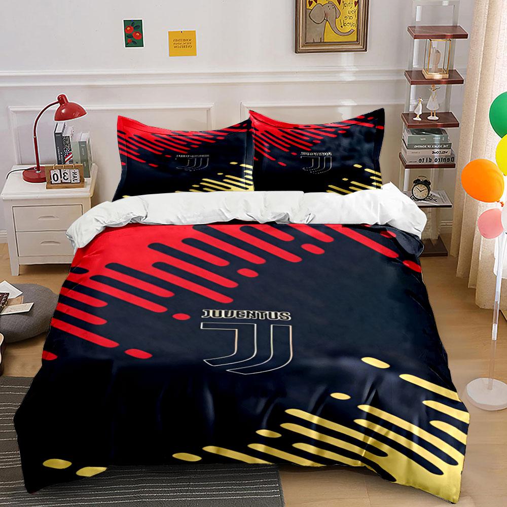 Diagonal lines, Juventus logo. Bedding sets Duvet cover sets Duvet covers Pillowcases(1 * Duvet Cover 2 * Pillowcases without duvet insert)